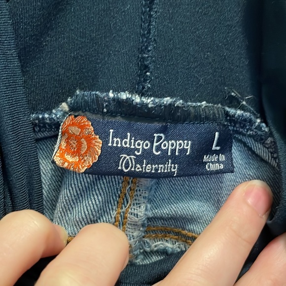 Indigo Poppy Maternity Jeans Large - Picture 7 of 7